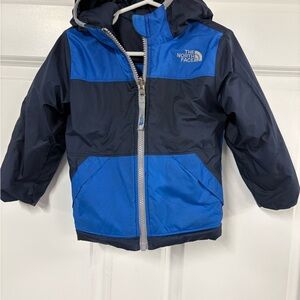The North Face Toddler Boys Reversible Hooded Fleece Jacket Blue Size 2T